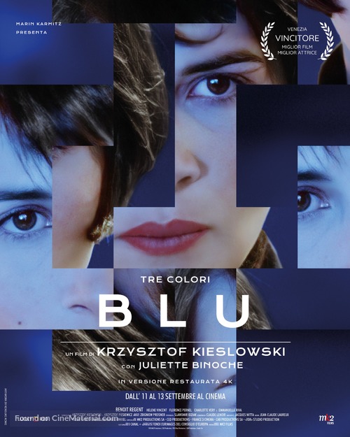 Trois couleurs: Bleu - Italian Movie Poster