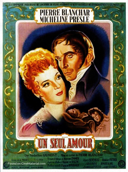 Un seul amour - French Movie Poster