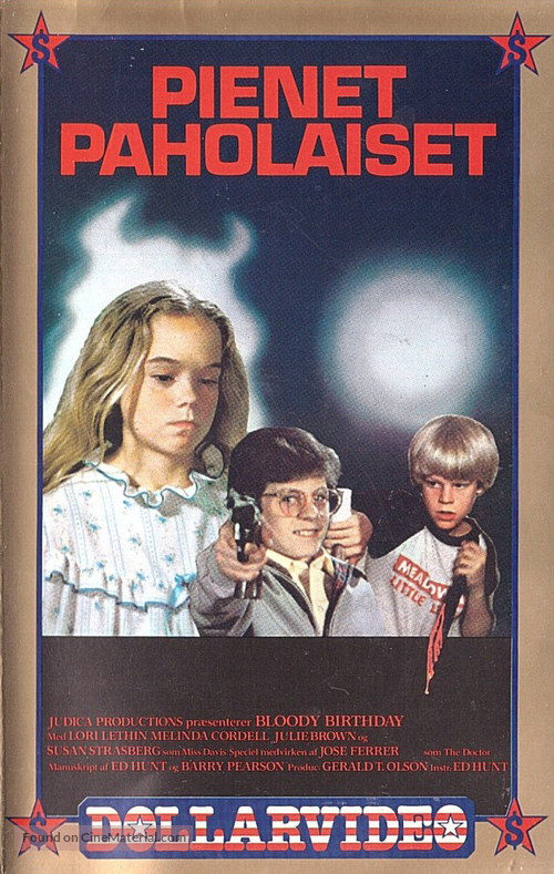 Bloody Birthday - Finnish VHS movie cover