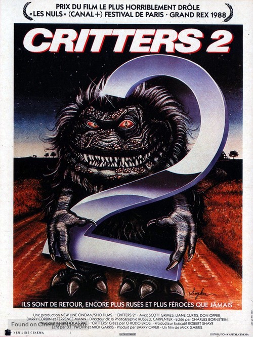 Critters 2: The Main Course - French Movie Poster