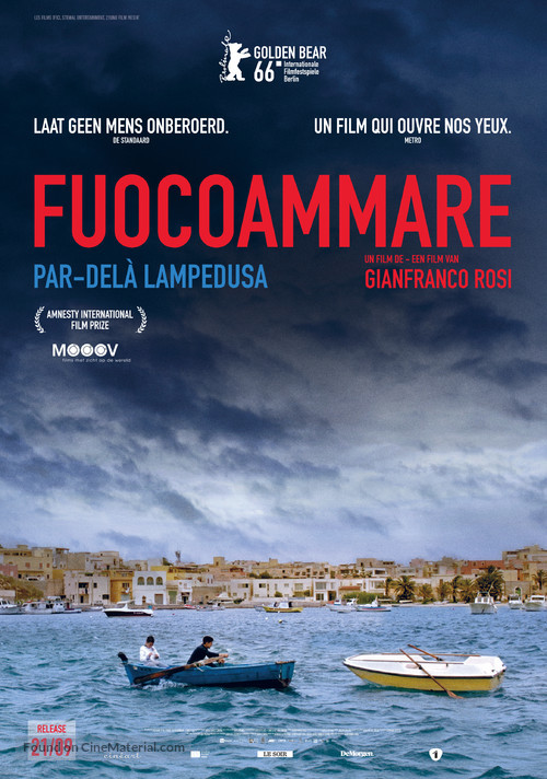 Fuocoammare - Belgian Movie Poster