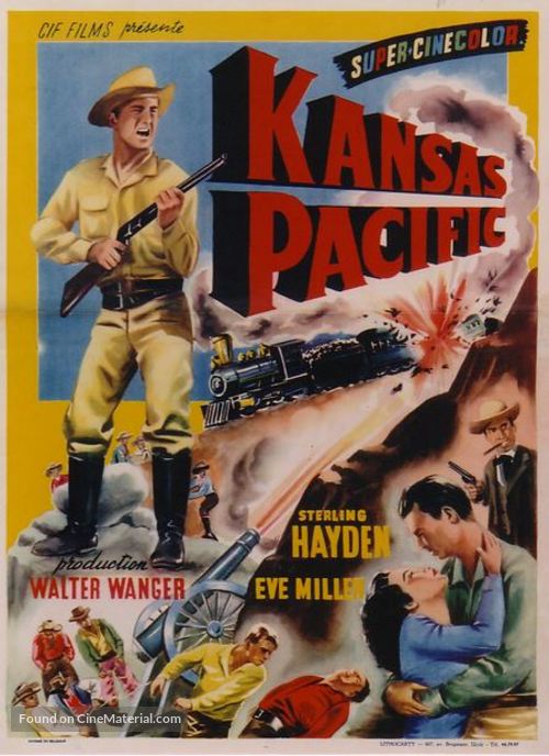 Kansas Pacific - Belgian Movie Poster