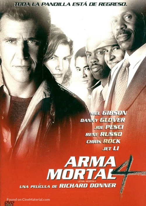 Lethal Weapon 4 - Mexican DVD movie cover