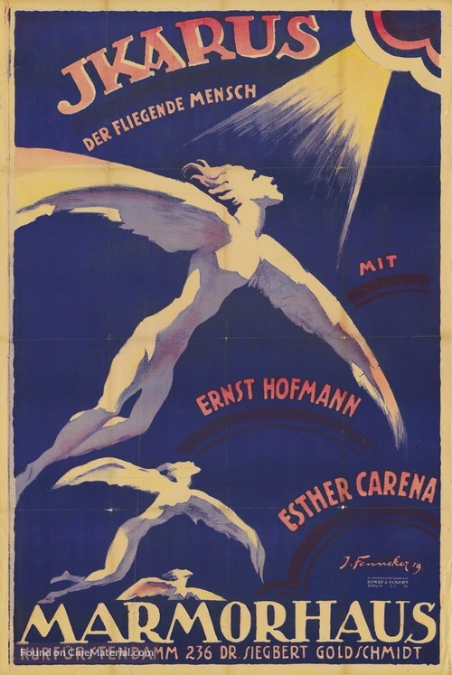 Ikarus, der fliegende Mensch - German Movie Poster