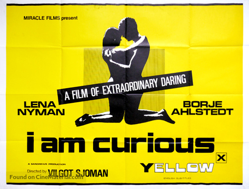 Jag &auml;r nyfiken - en film i gult - British Movie Poster