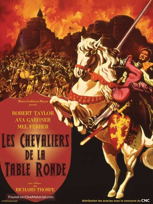 Knights of the Round Table - French Re-release movie poster