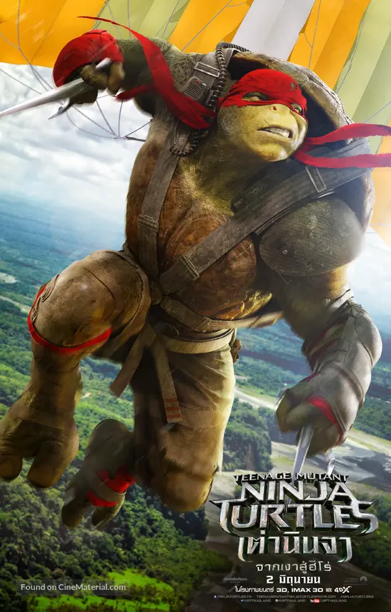 Teenage Mutant Ninja Turtles: Out of the Shadows - Thai Movie Poster