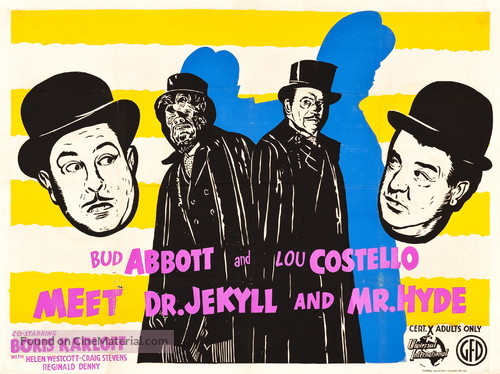 Abbott and Costello Meet Dr. Jekyll and Mr. Hyde - British Movie Poster