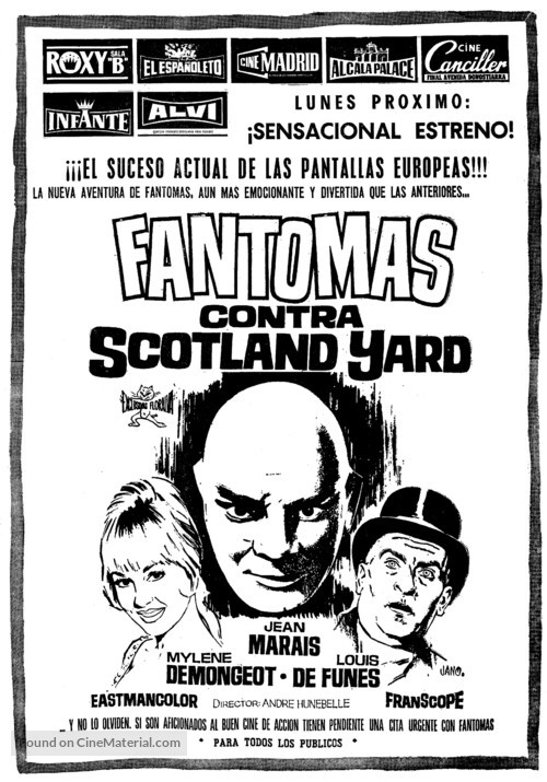 Fant&ocirc;mas contre Scotland Yard - Spanish poster