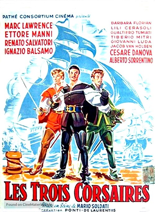 I tre corsari - Belgian Movie Poster