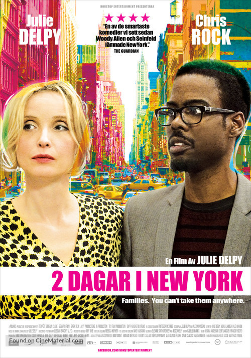 2 Days in New York - Swedish Movie Poster