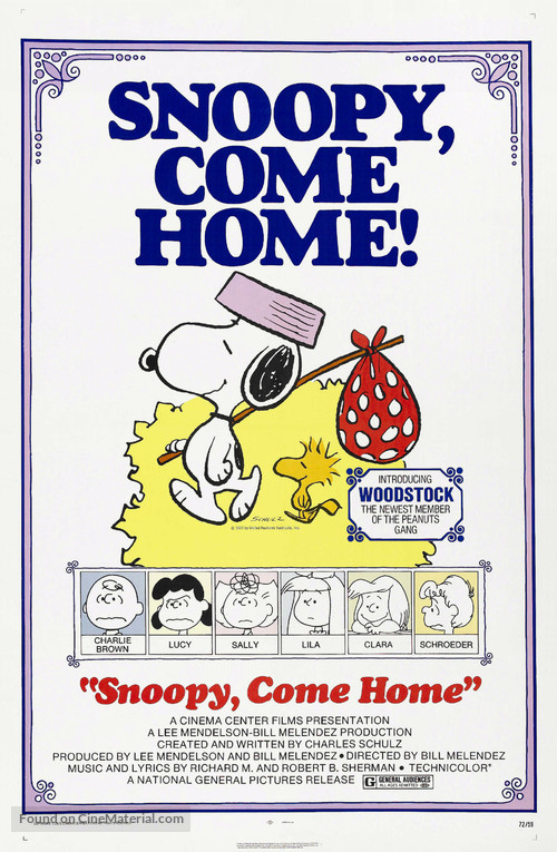 Snoopy Come Home - Theatrical movie poster