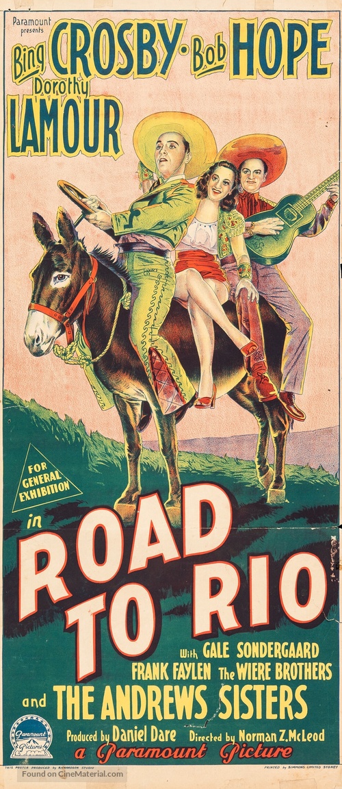 Road to Rio - Australian Movie Poster