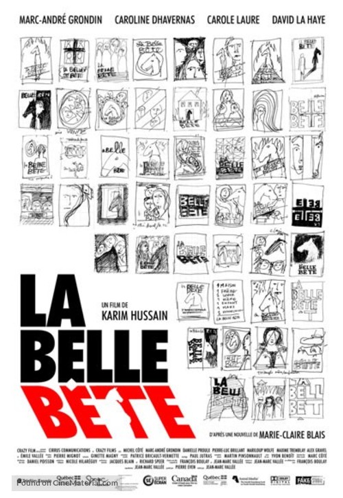 La belle b&ecirc;te - Canadian Movie Poster