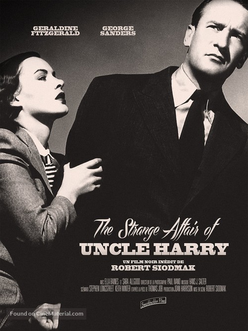 The Strange Affair of Uncle Harry - French Re-release movie poster
