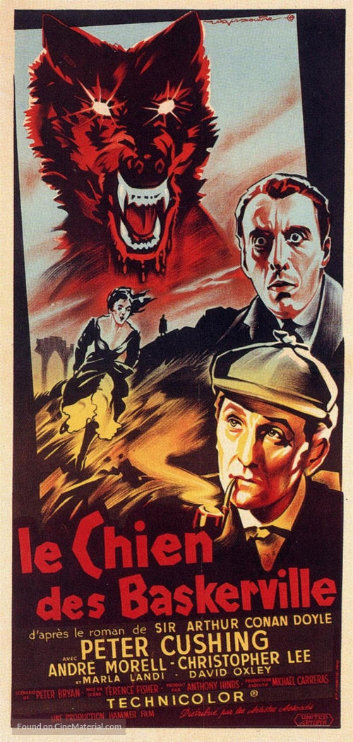 The Hound of the Baskervilles - French Movie Poster