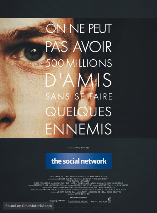 The Social Network - French Movie Poster