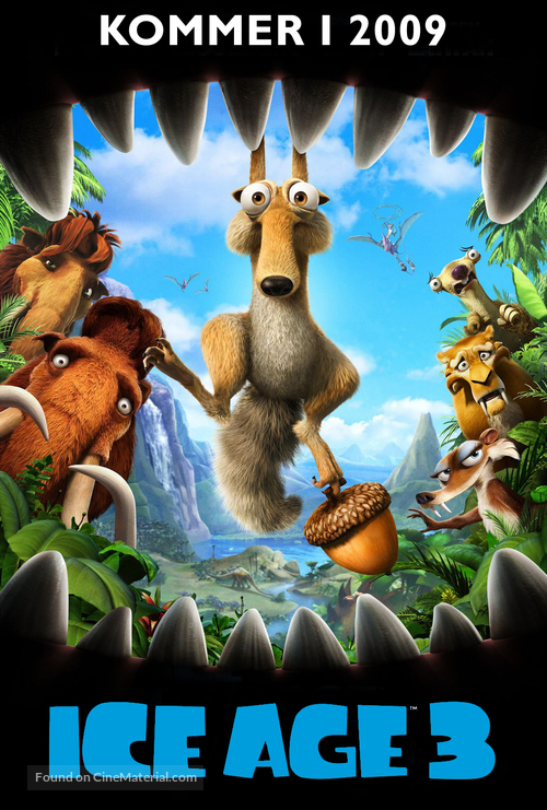 Ice Age: Dawn of the Dinosaurs - Danish Movie Poster