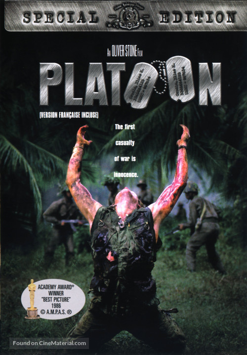 Platoon - Canadian DVD movie cover