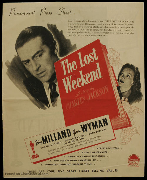 The Lost Weekend - Australian poster