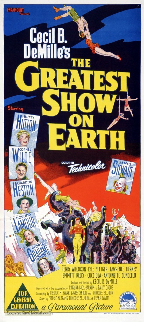 The Greatest Show on Earth - Australian Movie Poster