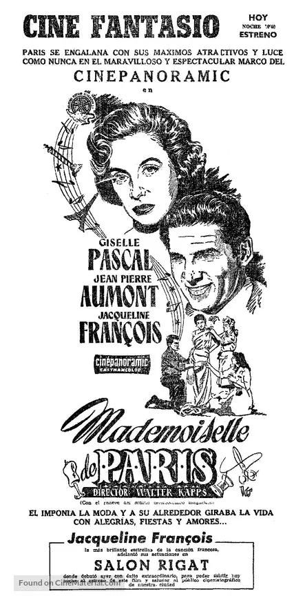 Mademoiselle de Paris - Spanish poster