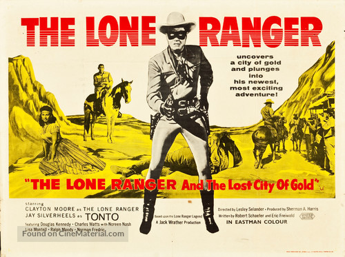 The Lone Ranger and the Lost City of Gold - British Movie Poster