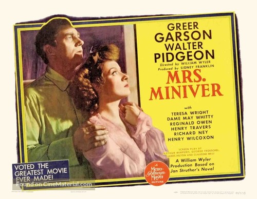 Mrs. Miniver - British Movie Poster