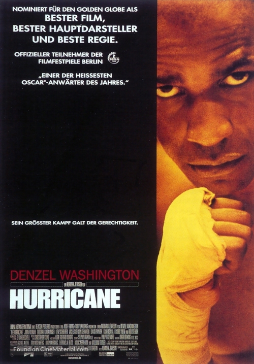 The Hurricane - German Movie Poster