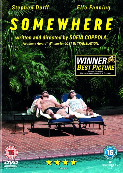 Somewhere - British DVD movie cover