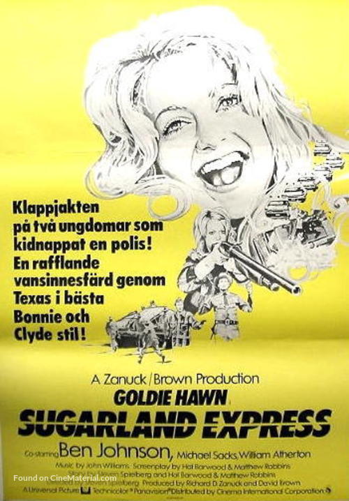 The Sugarland Express - Swedish Movie Poster