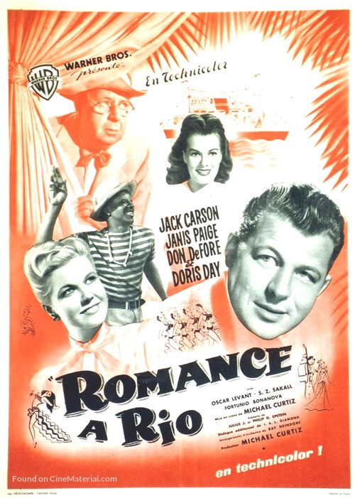 Romance on the High Seas - French Movie Poster