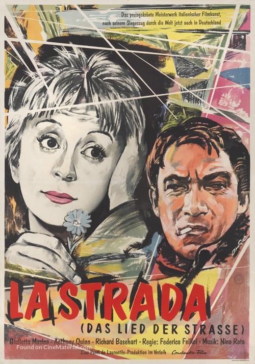 La strada - German Movie Poster