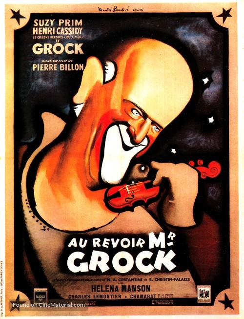 Au revoir M. Grock - French Movie Poster