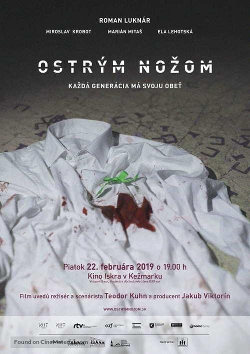 Ostr&yacute;m nozom - Slovak Movie Poster