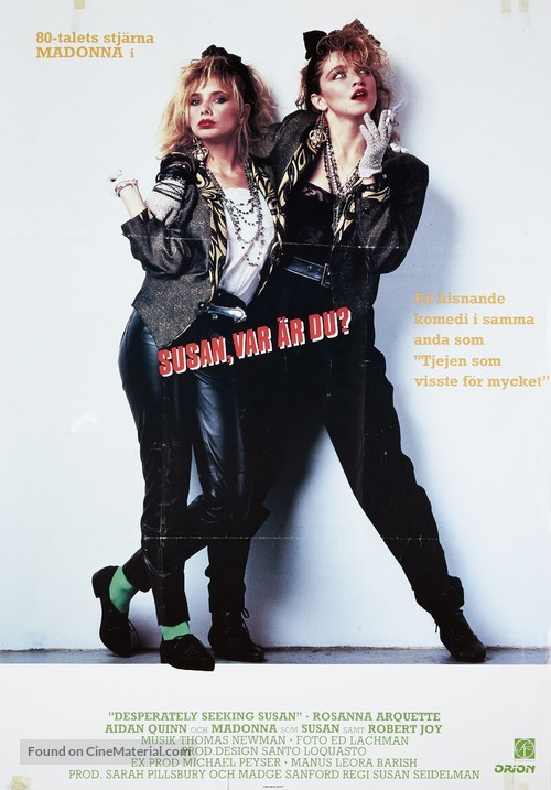 Desperately Seeking Susan - Swedish Movie Poster
