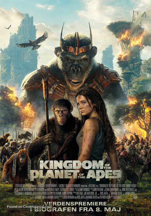 Kingdom of the Planet of the Apes - Danish Movie Poster