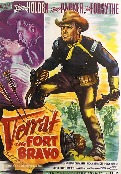 Escape from Fort Bravo - German Movie Poster