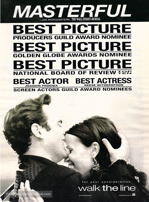 Walk the Line - For your consideration movie poster