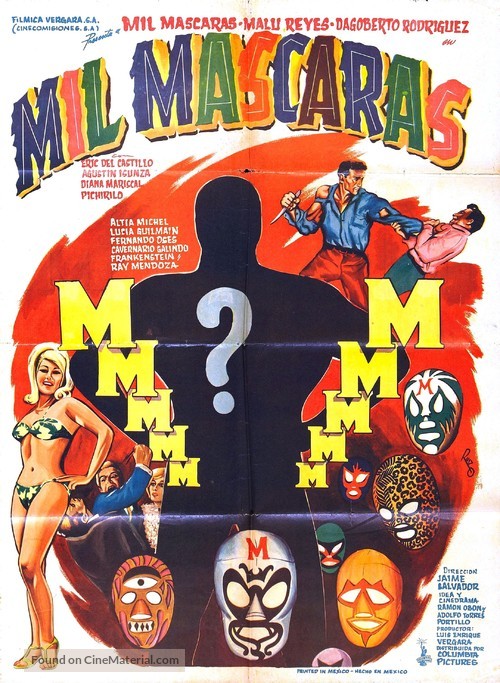 Mil m&aacute;scaras - Mexican Movie Poster