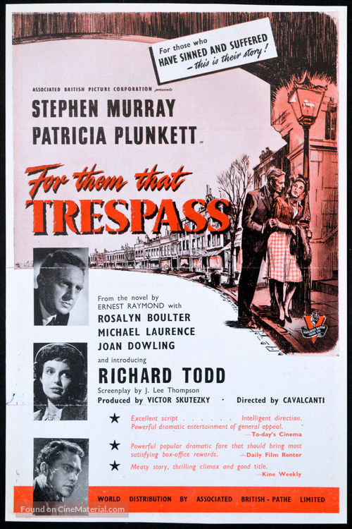 For Them That Trespass - British poster