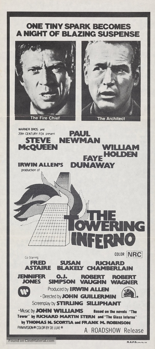The Towering Inferno - Australian Movie Poster