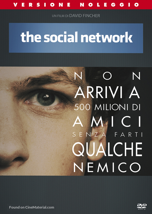The Social Network - Italian DVD movie cover