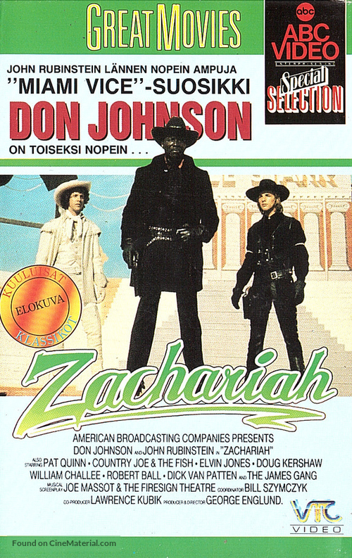 Zachariah - Finnish VHS movie cover