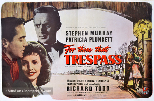 For Them That Trespass - British Movie Poster