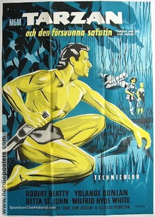 Tarzan and the Lost Safari - Swedish Movie Poster