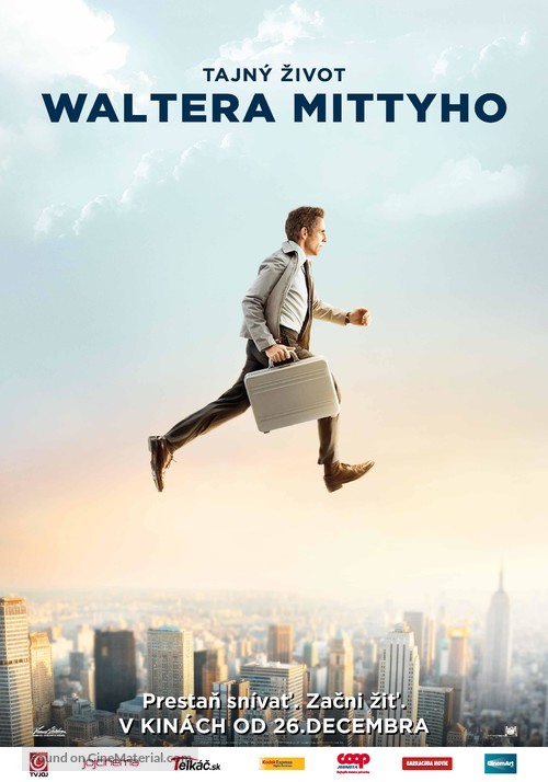 The Secret Life of Walter Mitty - Slovak Movie Poster