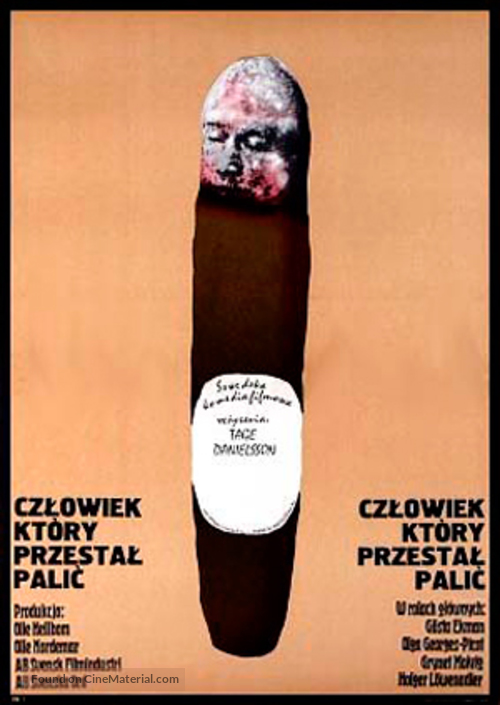 Mannen som slutade r&ouml;ka - Polish Movie Poster