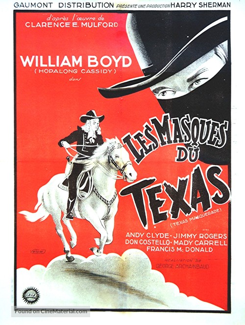 Texas Masquerade - French Movie Poster