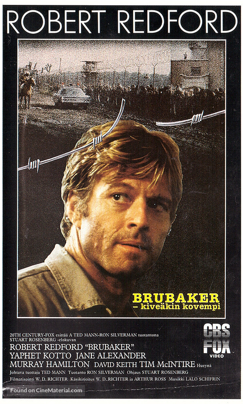 Brubaker - Finnish VHS movie cover